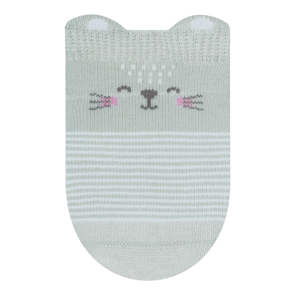 Kit 3 Pares Meia Cano Curto Bebê Menina RN Coelho - Selene