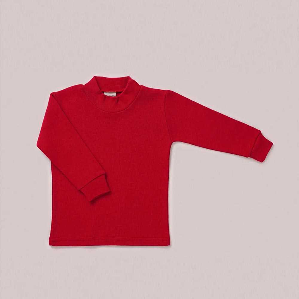 Blusa Básica de Lã Antialérgica Vermelho - Bebelândia