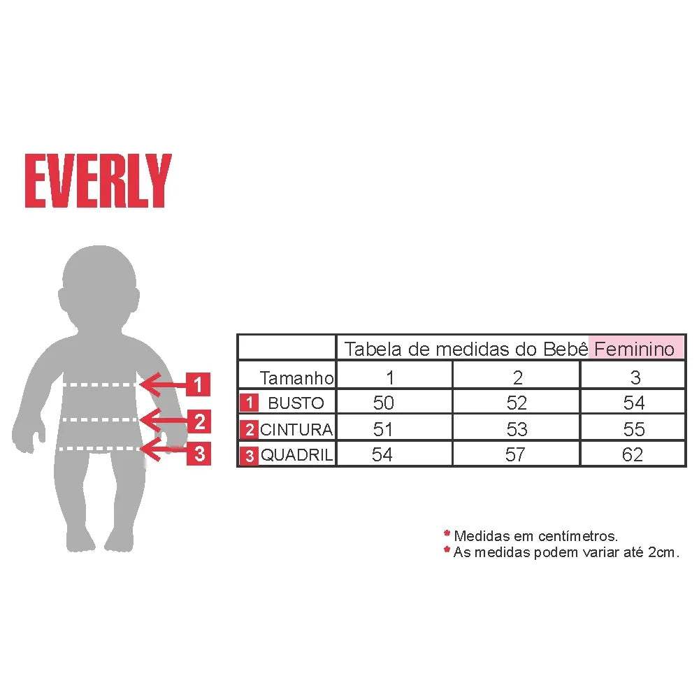 Body Praia e Piscina Menina Proteção UV 50+ Estampado - Everly