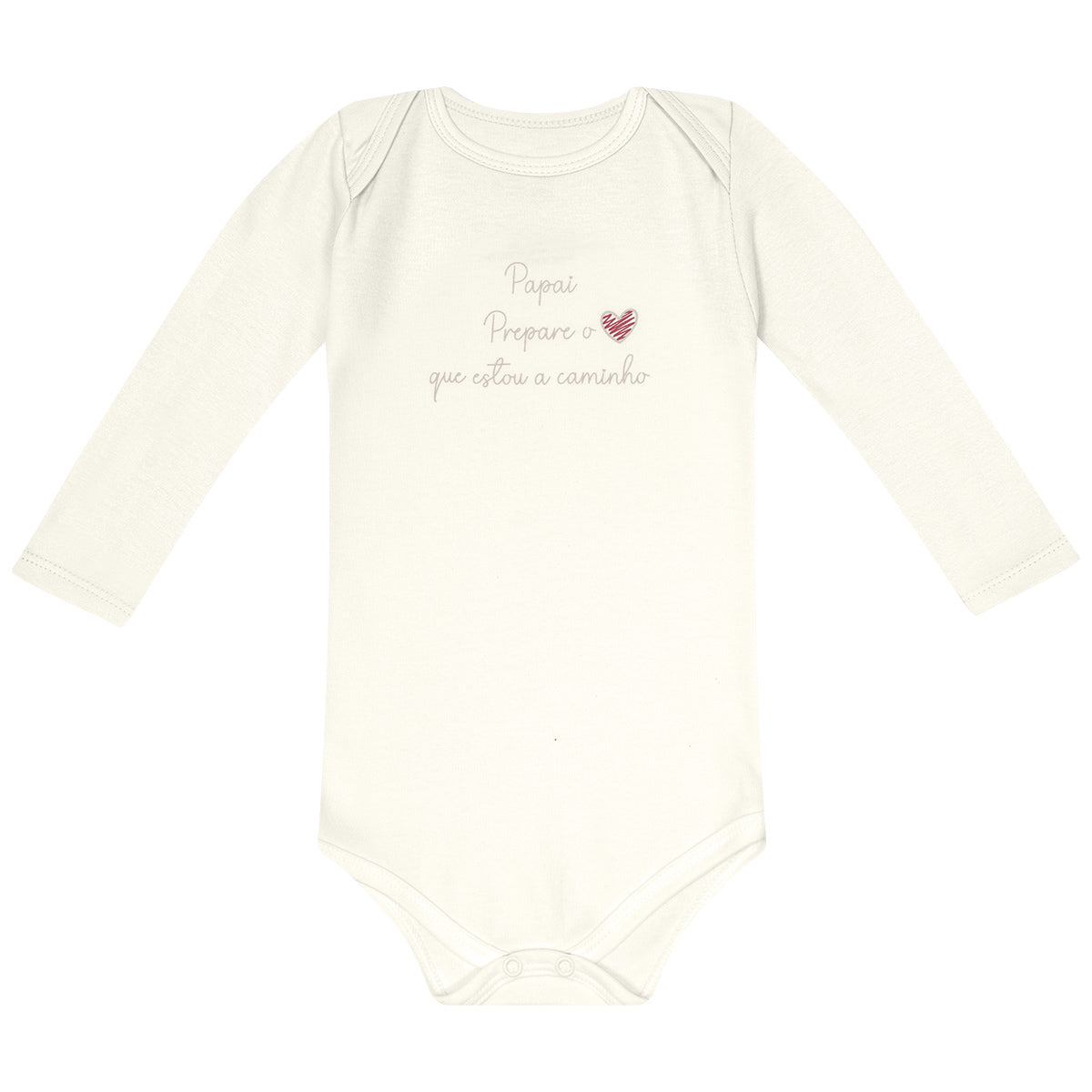 Body Manga Longa Bebê Unissex Papai Estou a Caminho - Kiko Baby
