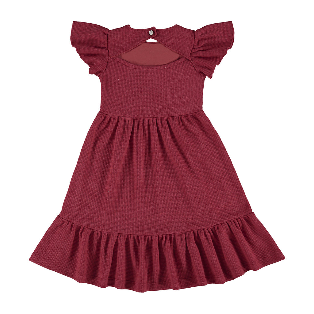 Vestido Midi Infantil em Jacquard Festa Natal - Kiki Xodó