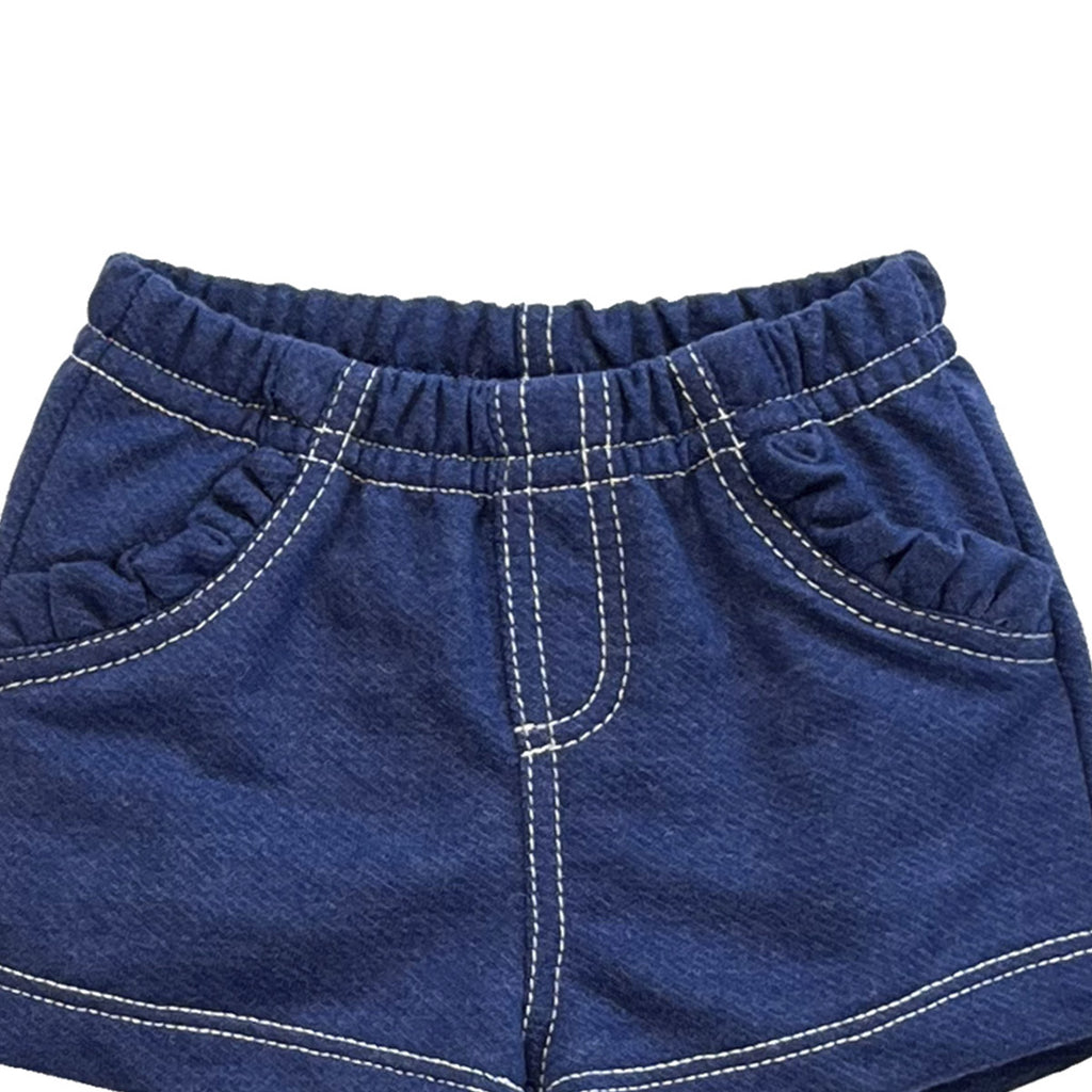 Short Moletinho Jeans Bebê Menina - Tilly Baby