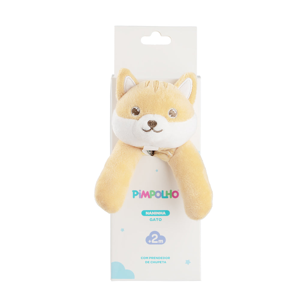 Naninha Bebê Soft Laranja Gato - Pimpolho