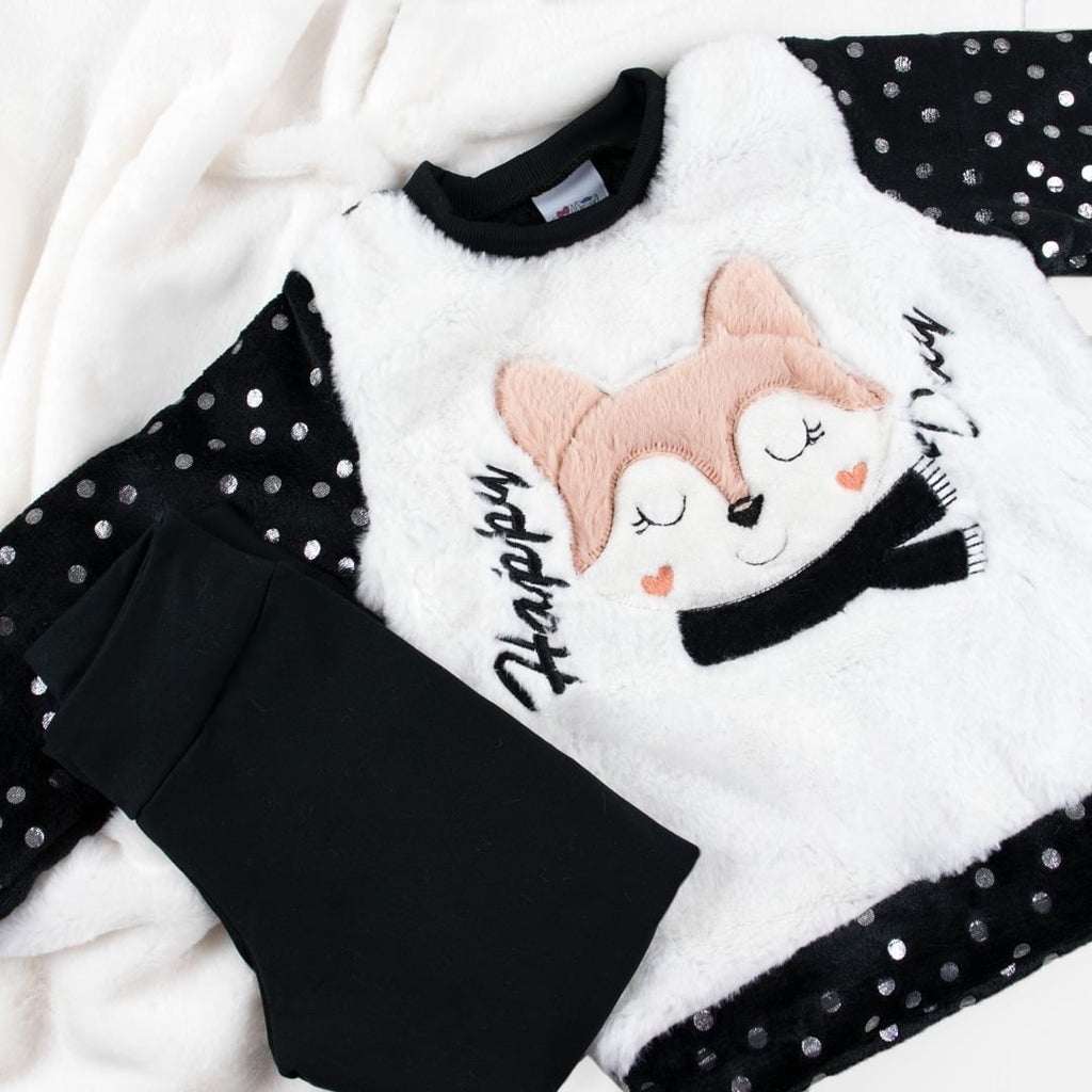 Conjunto Bebê Casaco em Fleece e Legging Térmica - Rosebud