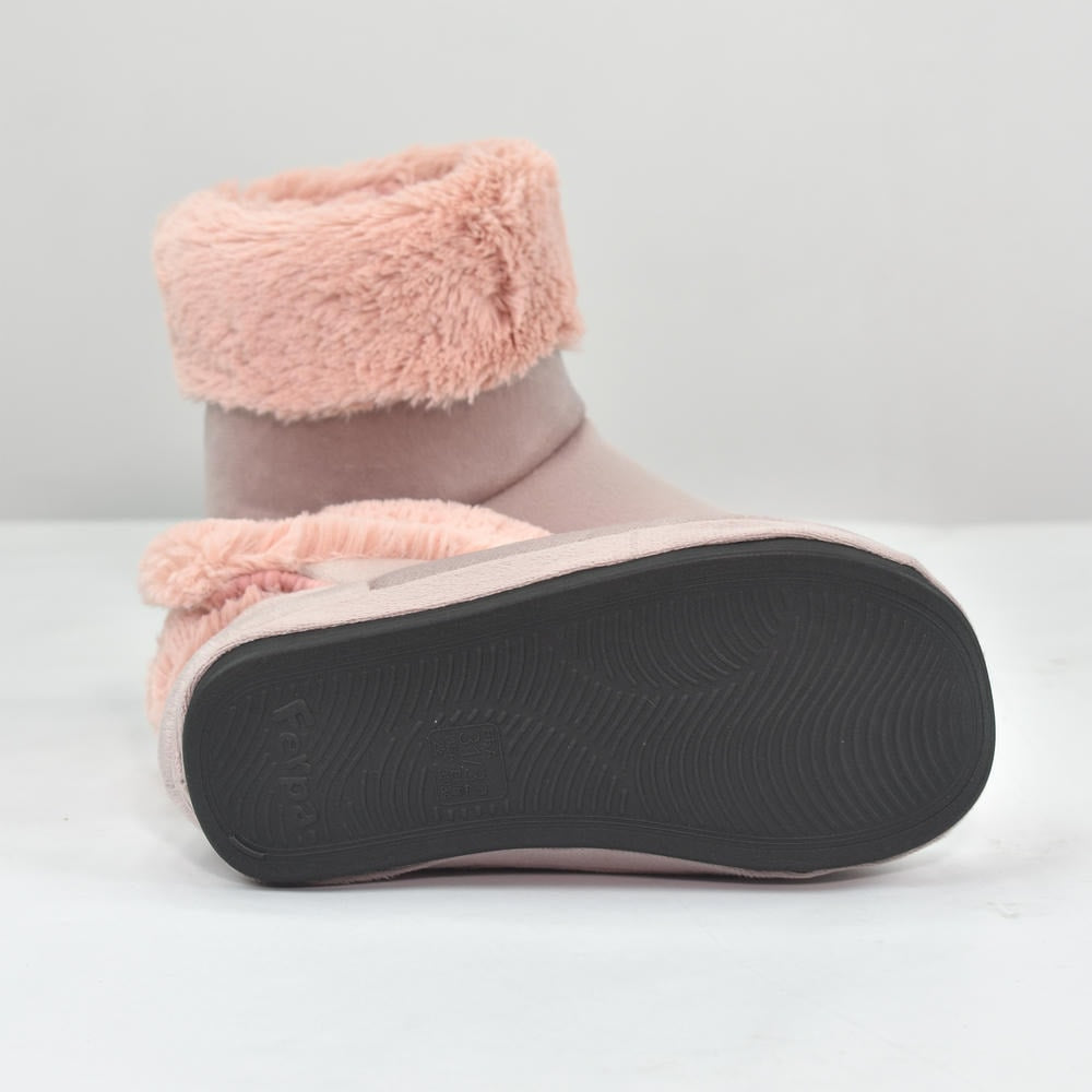 Pantufa Botinha Infantil Rosa Sola Emborrachada - Ferpa