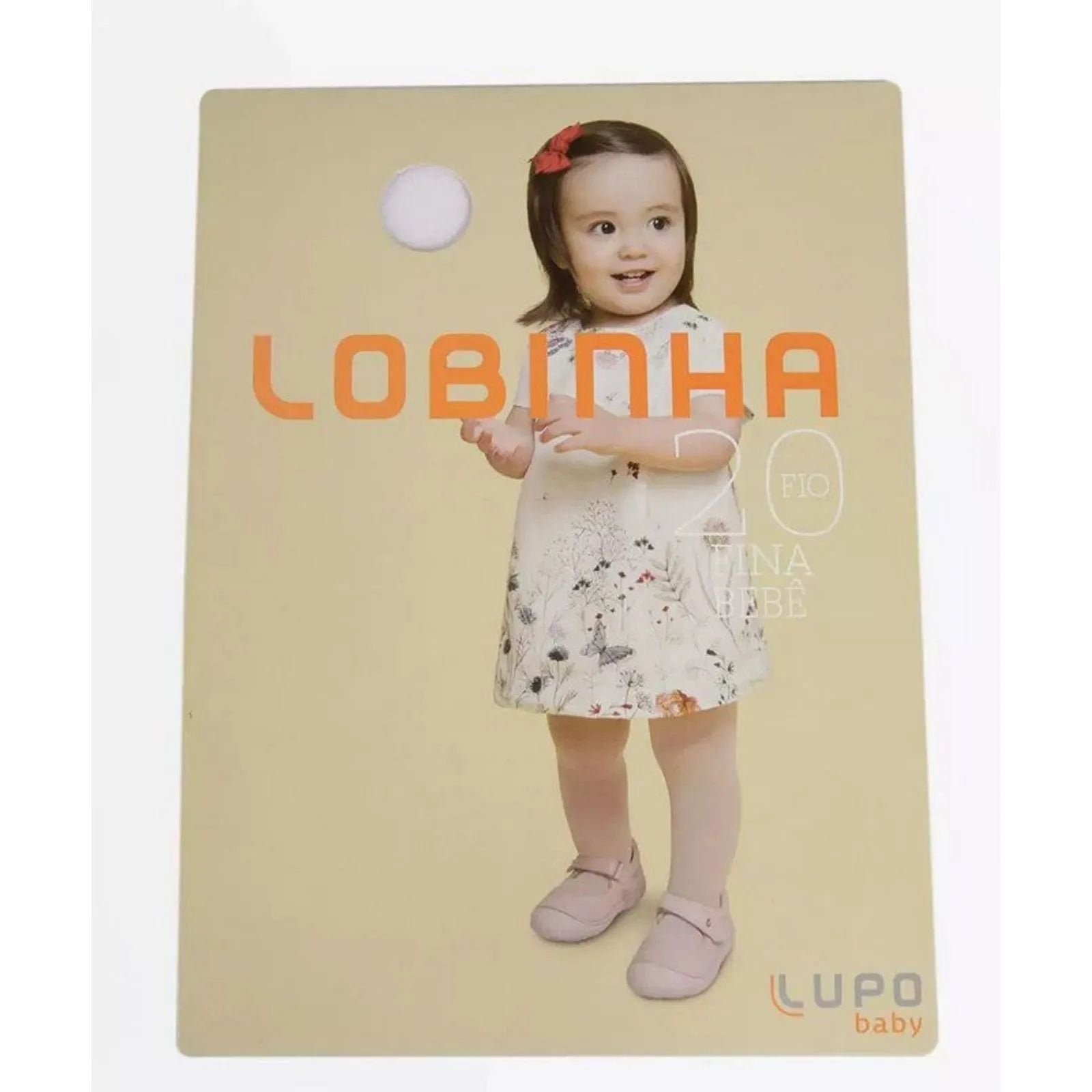 Meia-Calça Fio 20 Fina Bebê Menina Lisa Lobinha - Lupo