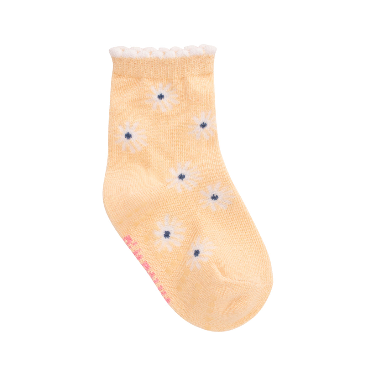 Kit 3 Pares Meia Antiderrapante Menina 21-25 Flores - Pimpolho