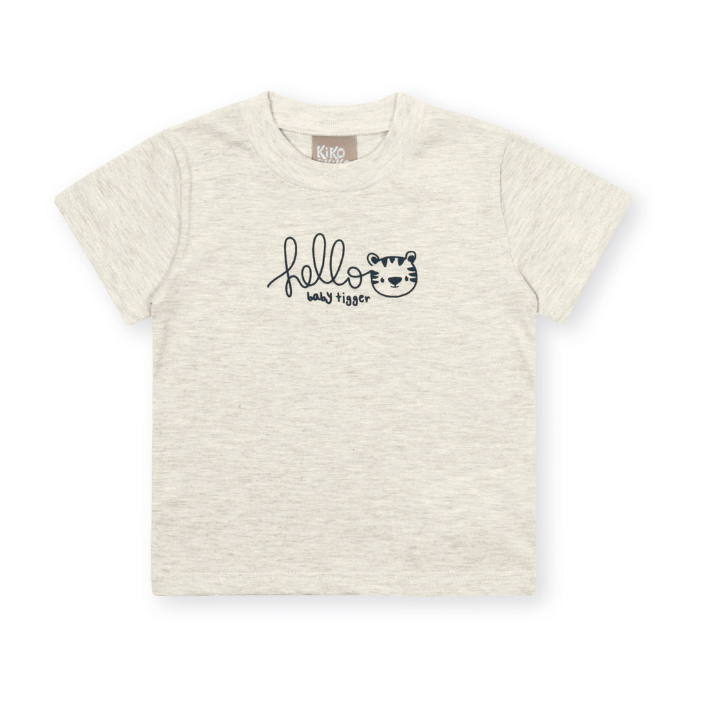 Camiseta Manga Curta Bebê Menino Hello Tigger - Kiko e Kika