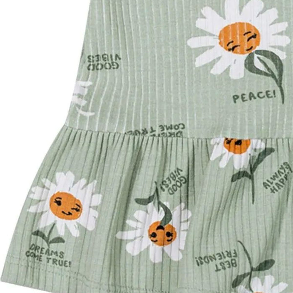 Vestido Canelado Bebê Menina Margaridas - Elian