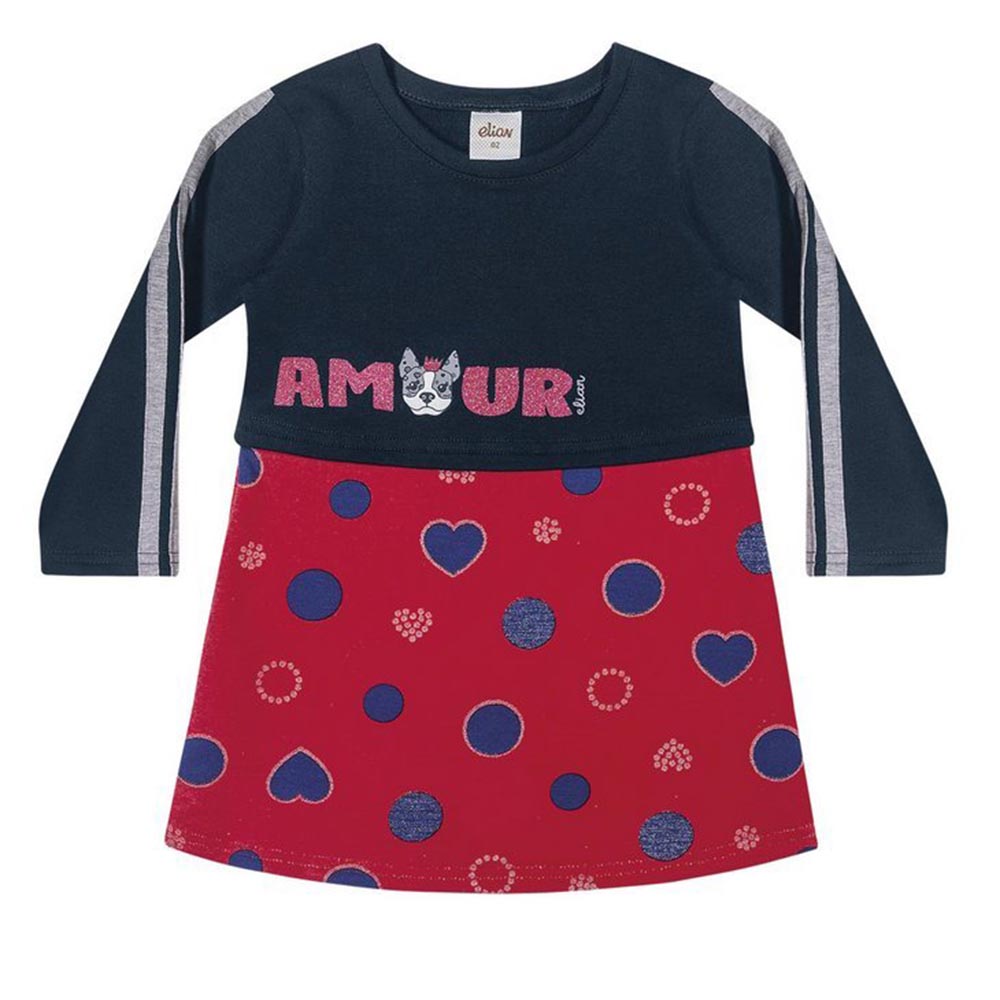 Vestido em Molecotton Peluciado Amour - Elian