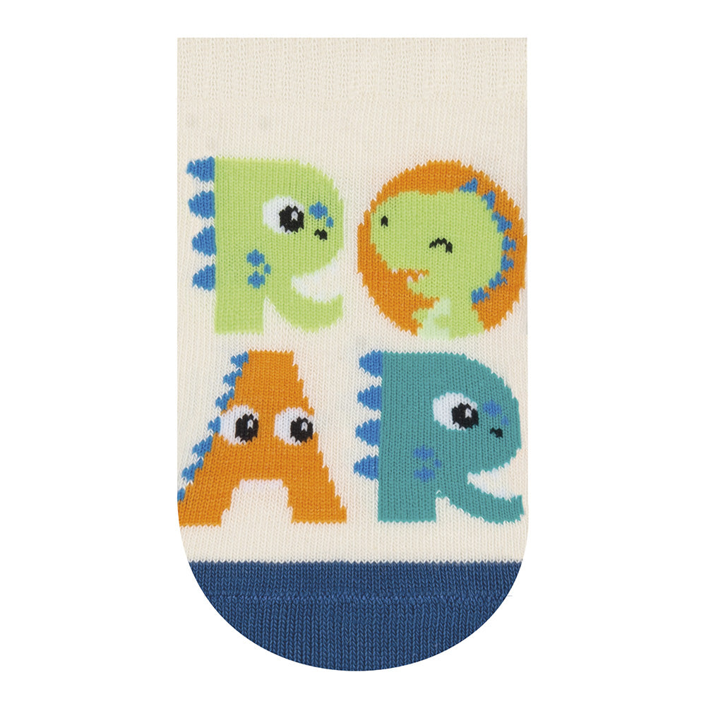 Kit 3 Pares Meia Cano Curto Bebê Menino Dinos - Selene