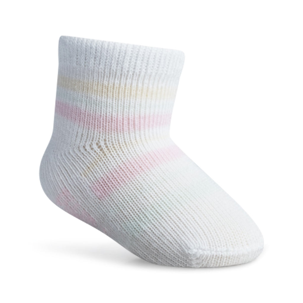 Kit 3 Pares Meia Cano Médio Bebê Menina Zero Listras - Pimpolho