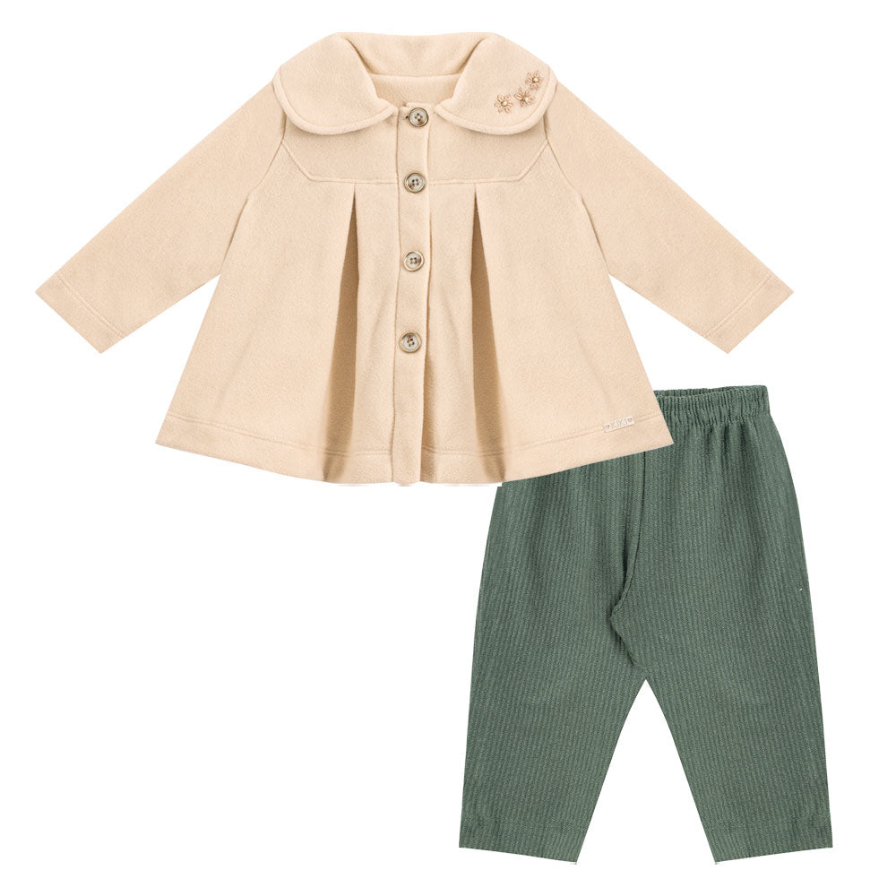 Conjunto Bebê Menina Casaco e Calça Soft - Kiki Xodó