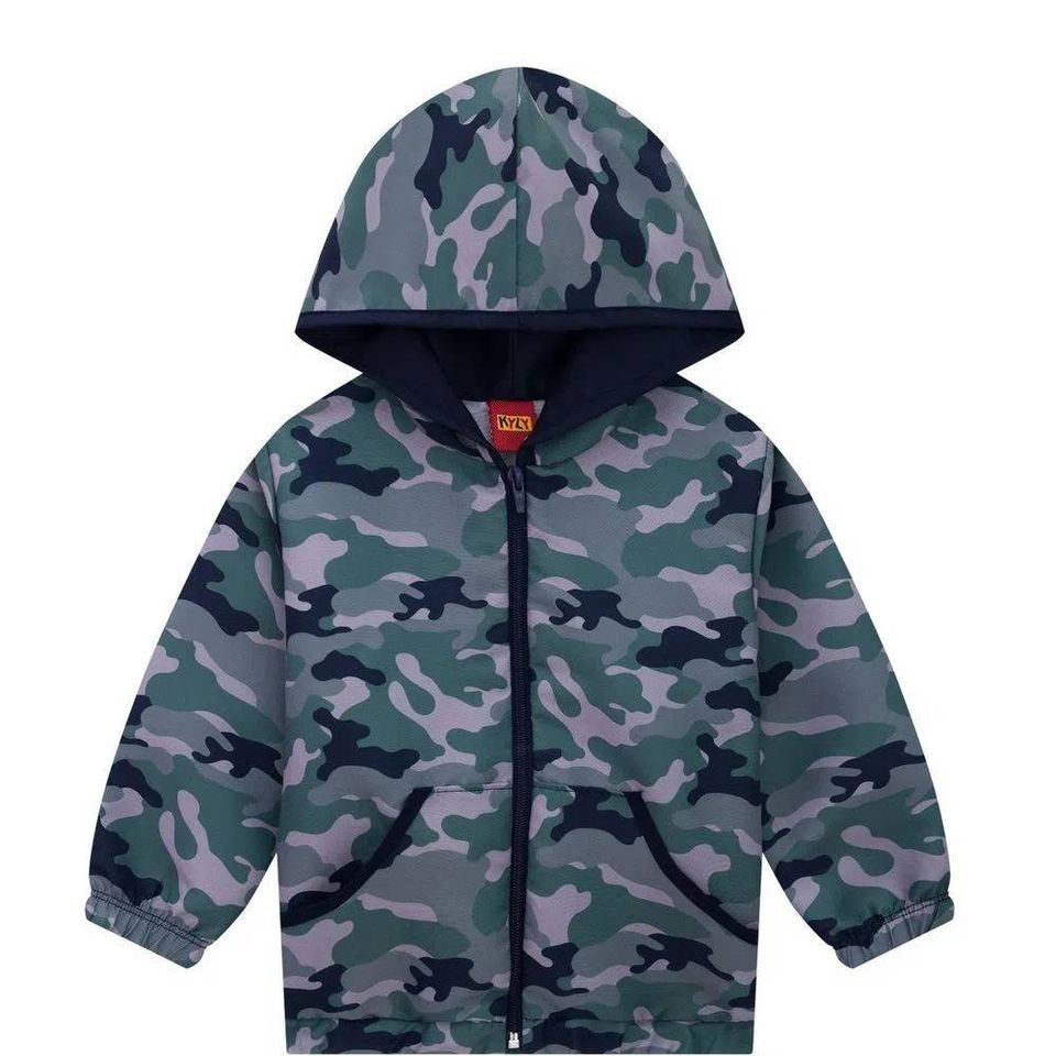 Jaqueta Corta Vento Camuflada Menino em Tactel - Kyly