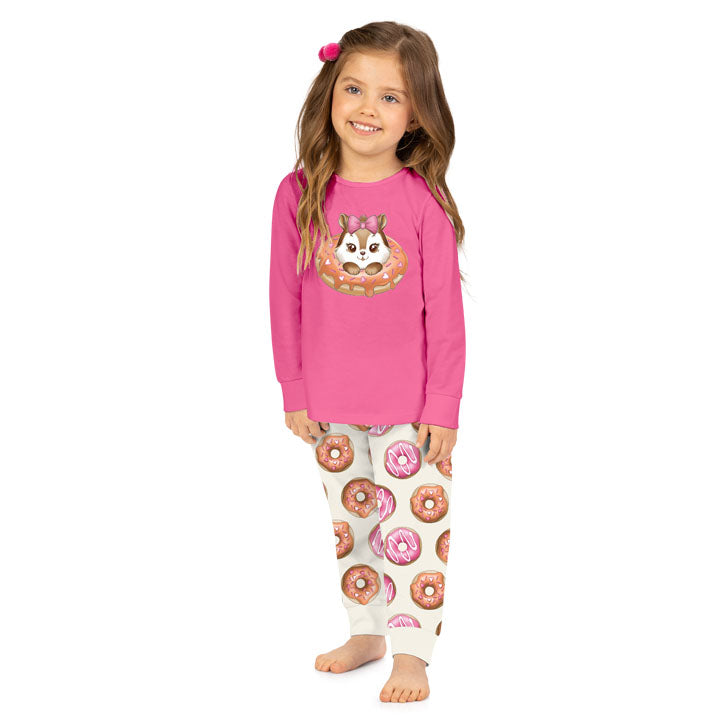 Pijama Menina em Meia Malha Brilha no Escuro Donut - Kyly