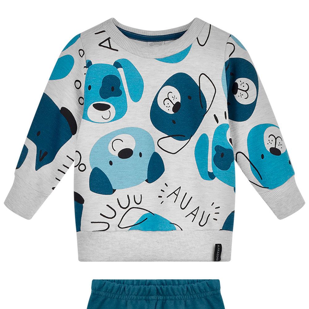 Conjunto Bebê Menino Moletom Peluciado Dog Fun - Alakazoo