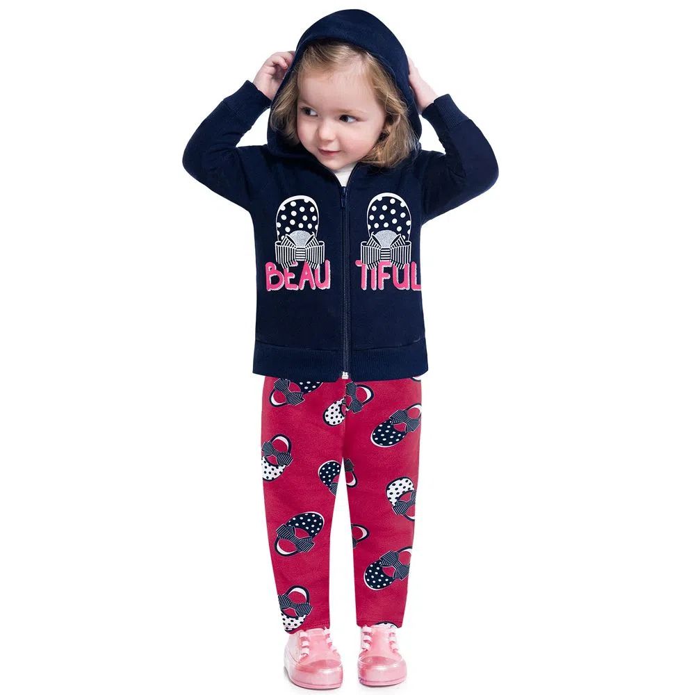 Conjunto Bebê Menina Sem Pelúcia Cotton Beautiful - Kyly