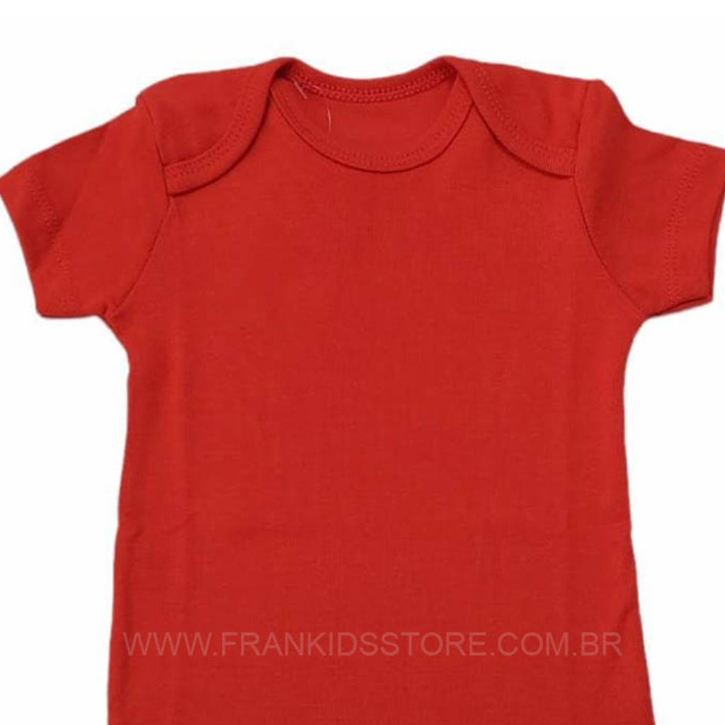 Body Manga Curta Bebê Unissex Liso em Ribana - Have Fun