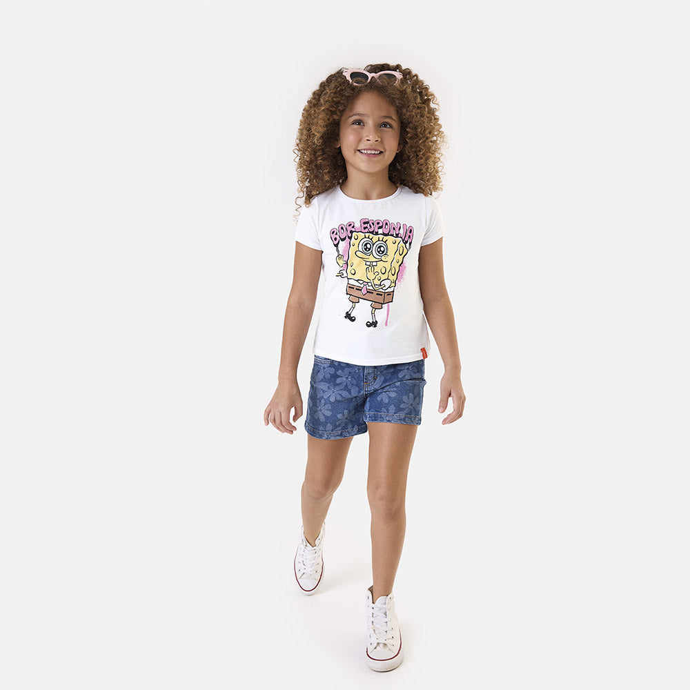 Blusa Infantil Menina Estampa Bob Esponja - Malwee Kids