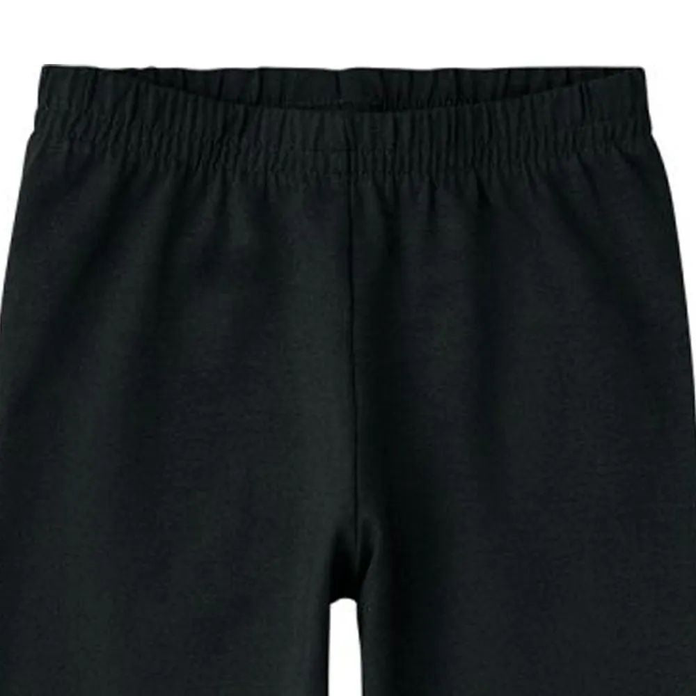 Calça Legging Infantil Básica em Cotton Preto - Kyly