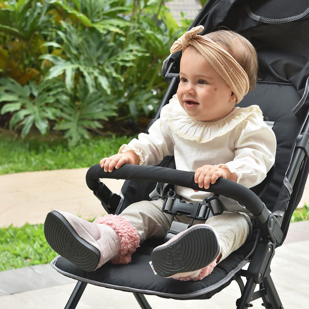 Pantufa Botinha Bebê Rosa Sola Emborrachada - Ferpa
