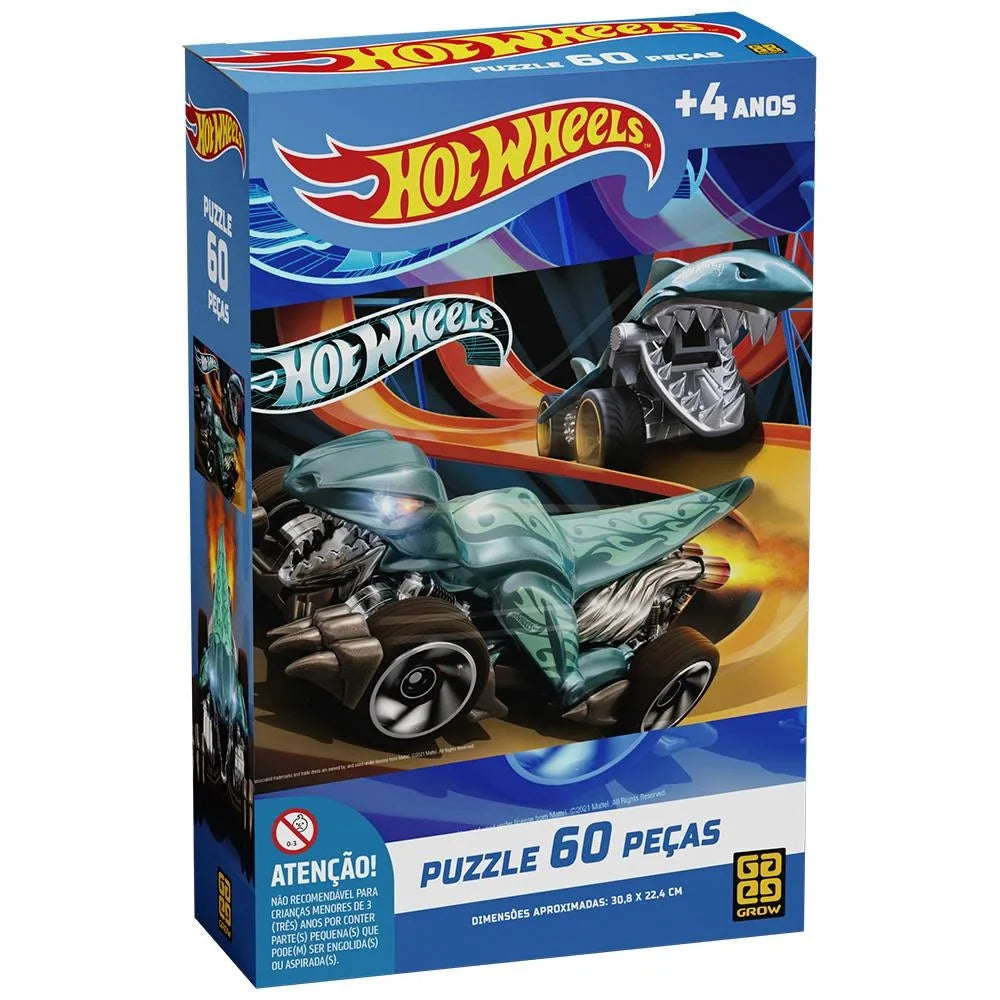 Quebra-cabeça 60 peças Hot Wheels - Grow