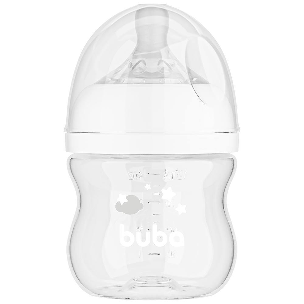 Mamadeira Easy Flow Nuvem Branca 120ml (0+ Meses) - Buba