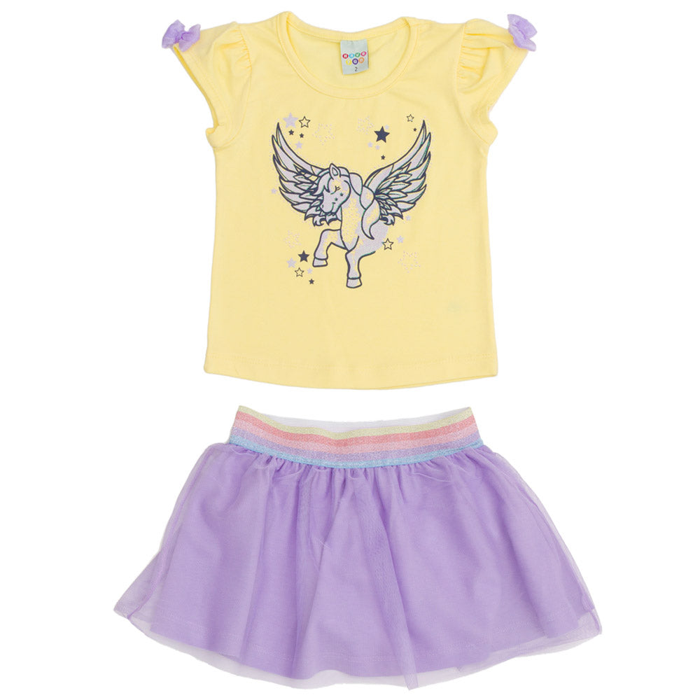 Conjunto Bebê Blusa e Saia Tule Unicórnio - Have Fun