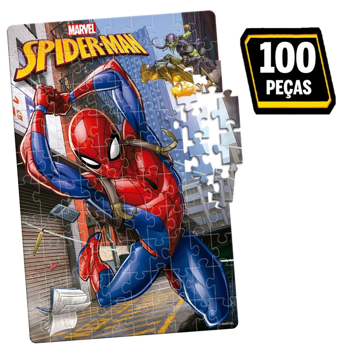 Quebra-Cabeça Marvel Homem Aranha 100 Peças - Toyster
