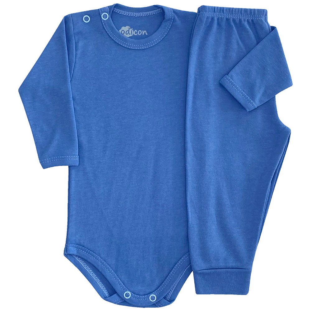 Conjunto Pijama Suedine Bebê Liso Body e Calça - Odicon