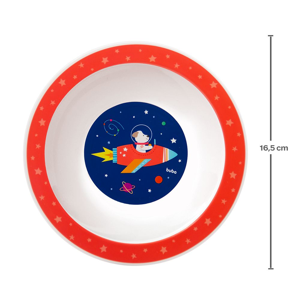 Prato Bebê Infantil Bowl Aventuras Astronauta - Buba