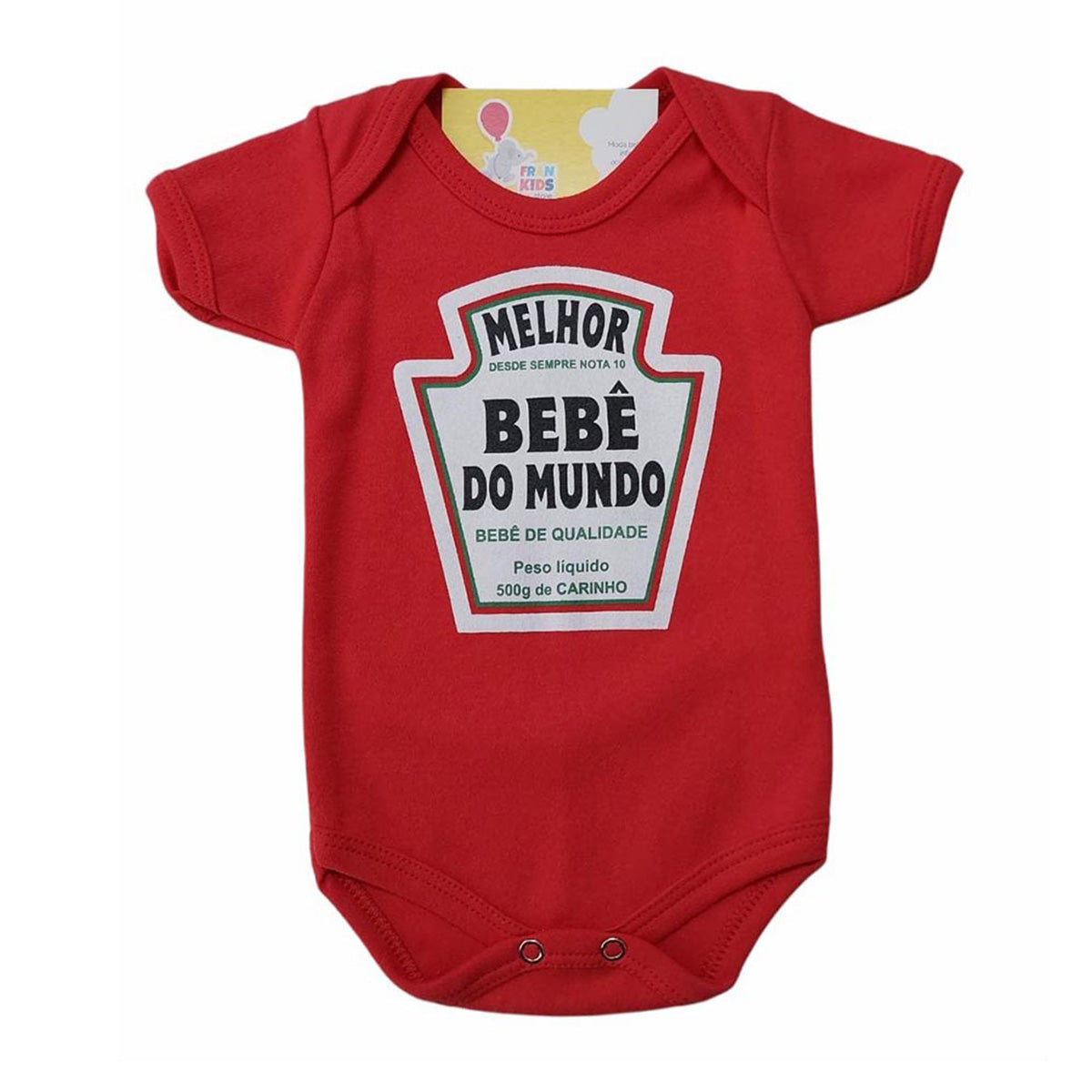 Body Manga Curta Bebê Unissex Melhor Bebê do Mundo