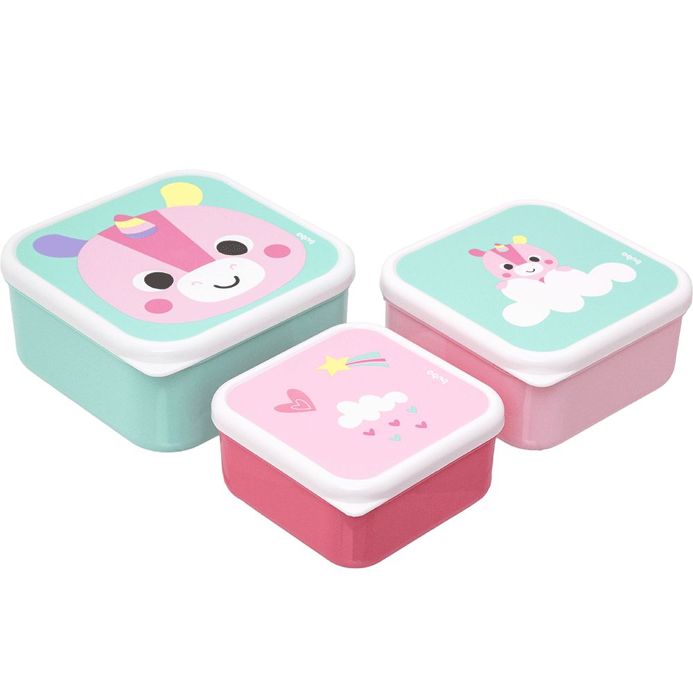 Kit 3 Potinhos Para Bebê Buba Zoo Unicórnio - Buba