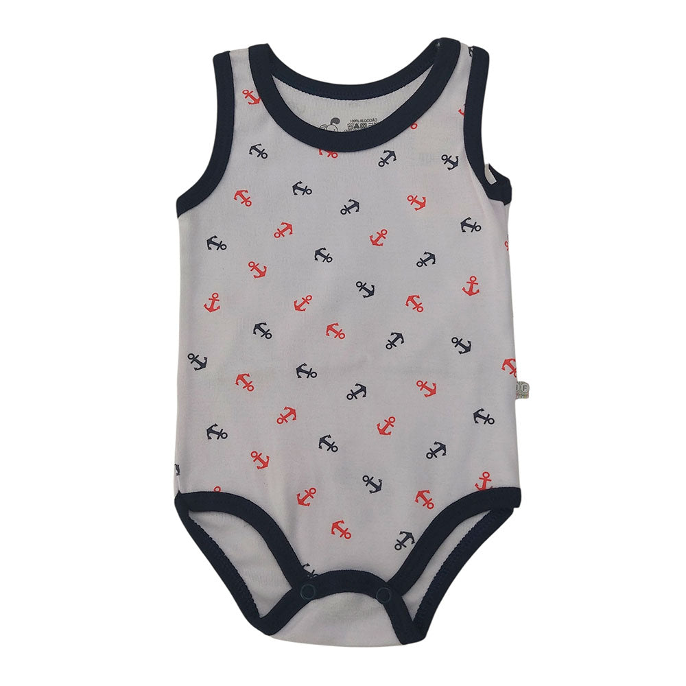 Body Regata Bebê Menino Gatinho Âncoras - Have Fun