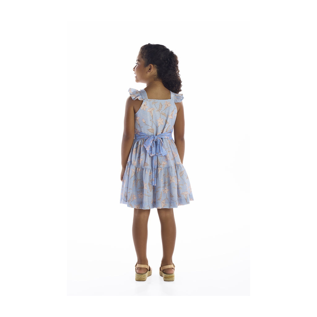 Vestido Floral Laço Infantil - Kiki Xodó