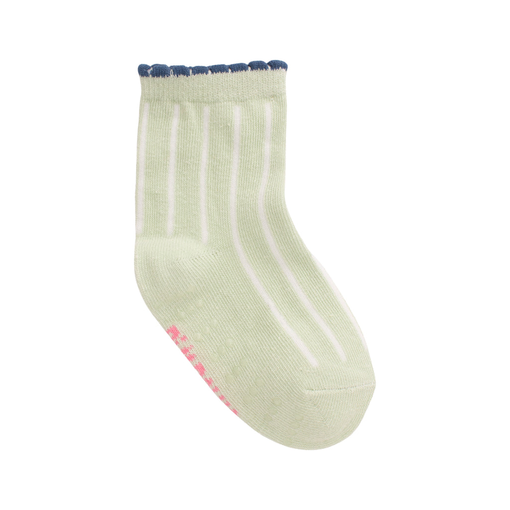 Kit 3 Pares Meia Antiderrapante Menina 21-25 Flores - Pimpolho