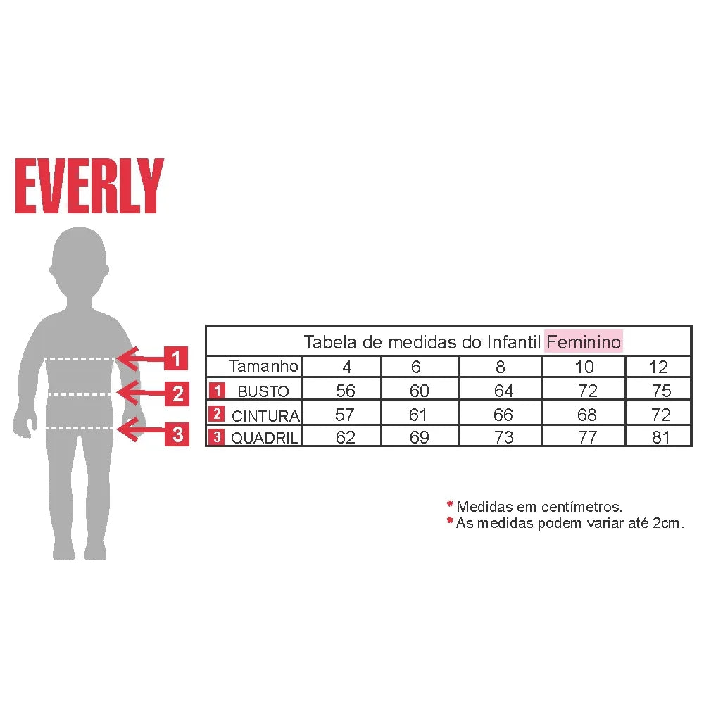 Conjunto Infantil Biquíni e Blusa Proteção UV 50+ Surf - Everly