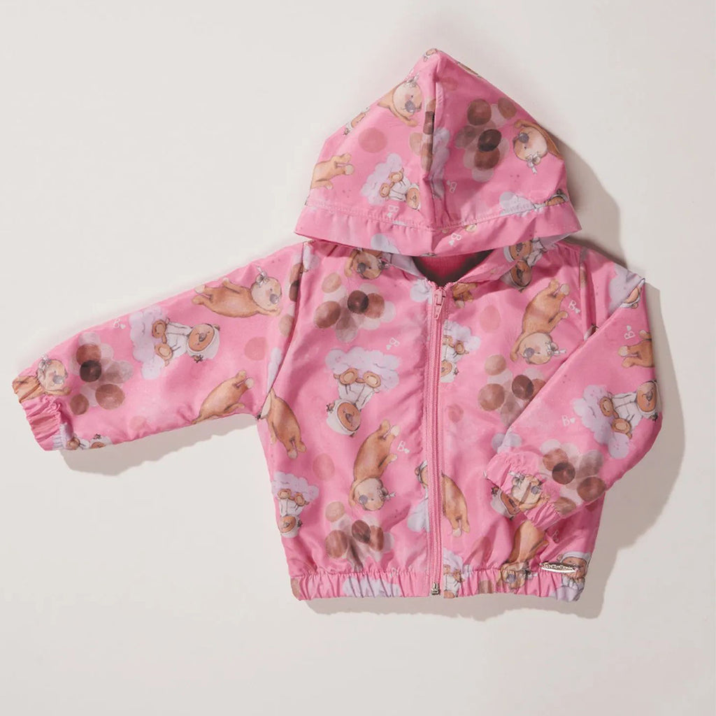 Jaqueta Corta Vento Nylon Infantil Menina Ursos - Bebelândia