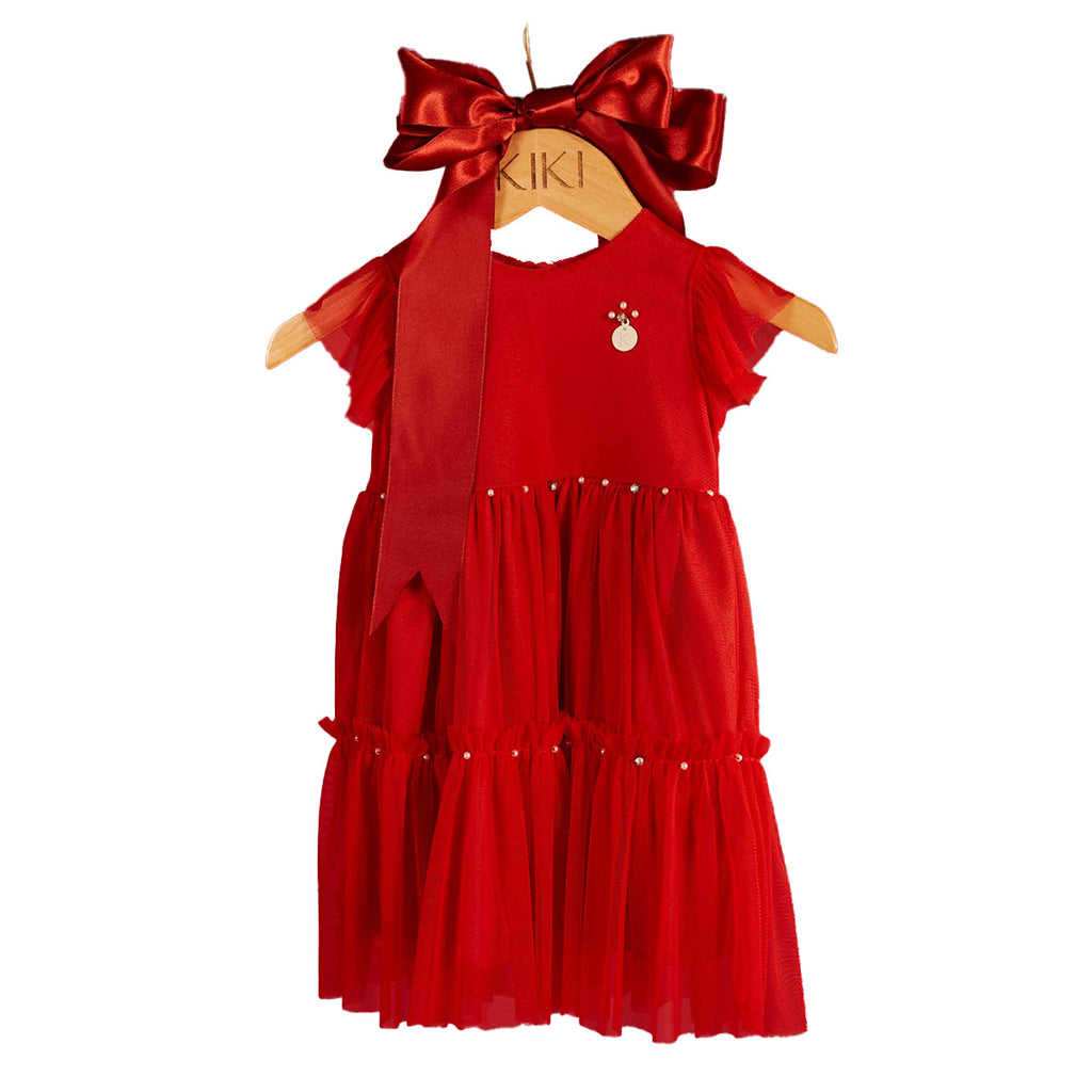 Vestido Bebê em Tule Festa Natal - Kiki Xodó