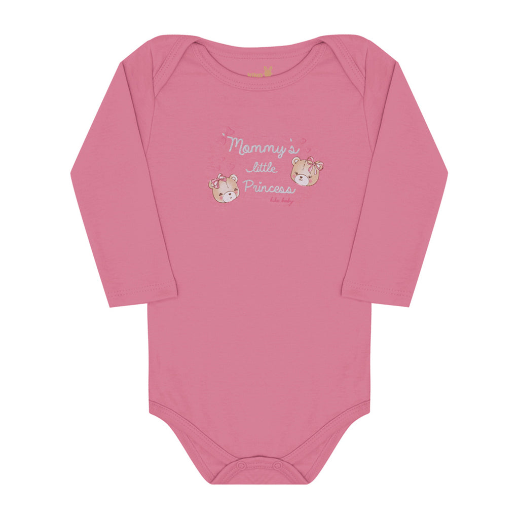Body Manga Longa Bebê Menina Little Princess - Kiko Baby