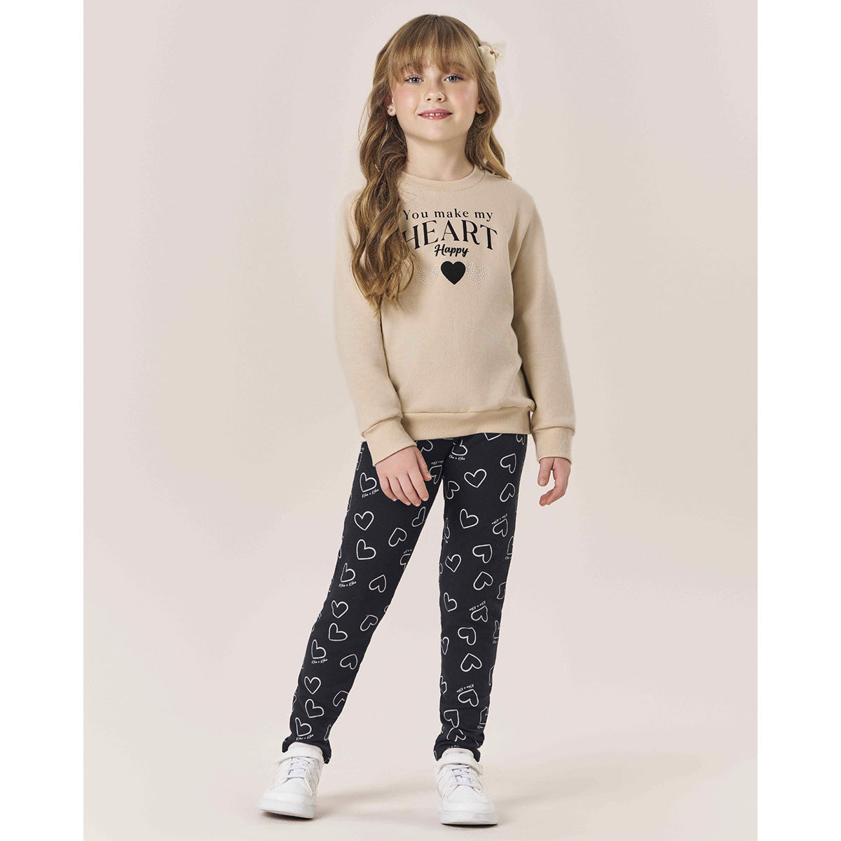 Conjunto Infantil Menina Moletom e Molecotton - Kiko e Kika
