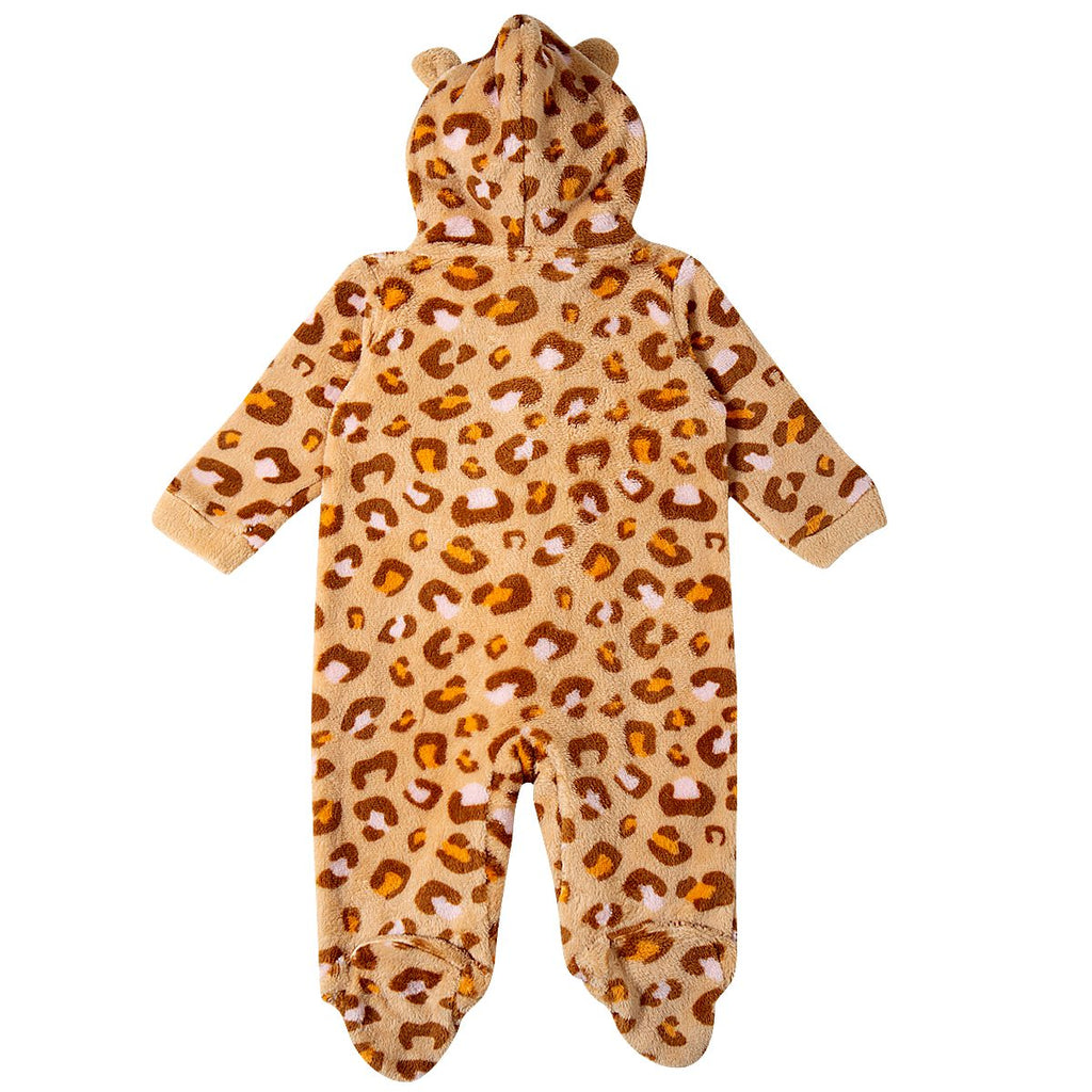 Macacão Bebê Com Capuz em Pelúcia Oncinha - Tip Top