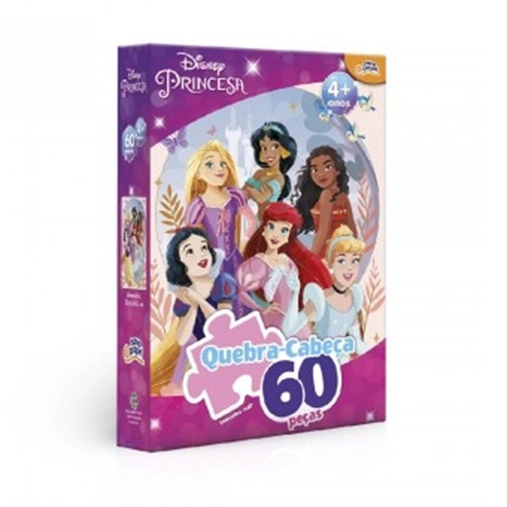 Quebra-Cabeça Disney Princesas 60 Peças - Toyster