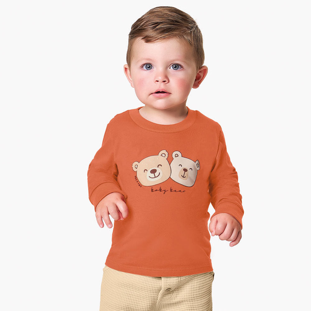 Camiseta Bebê Menino Manga Longa Ursos - Kiko e Kika