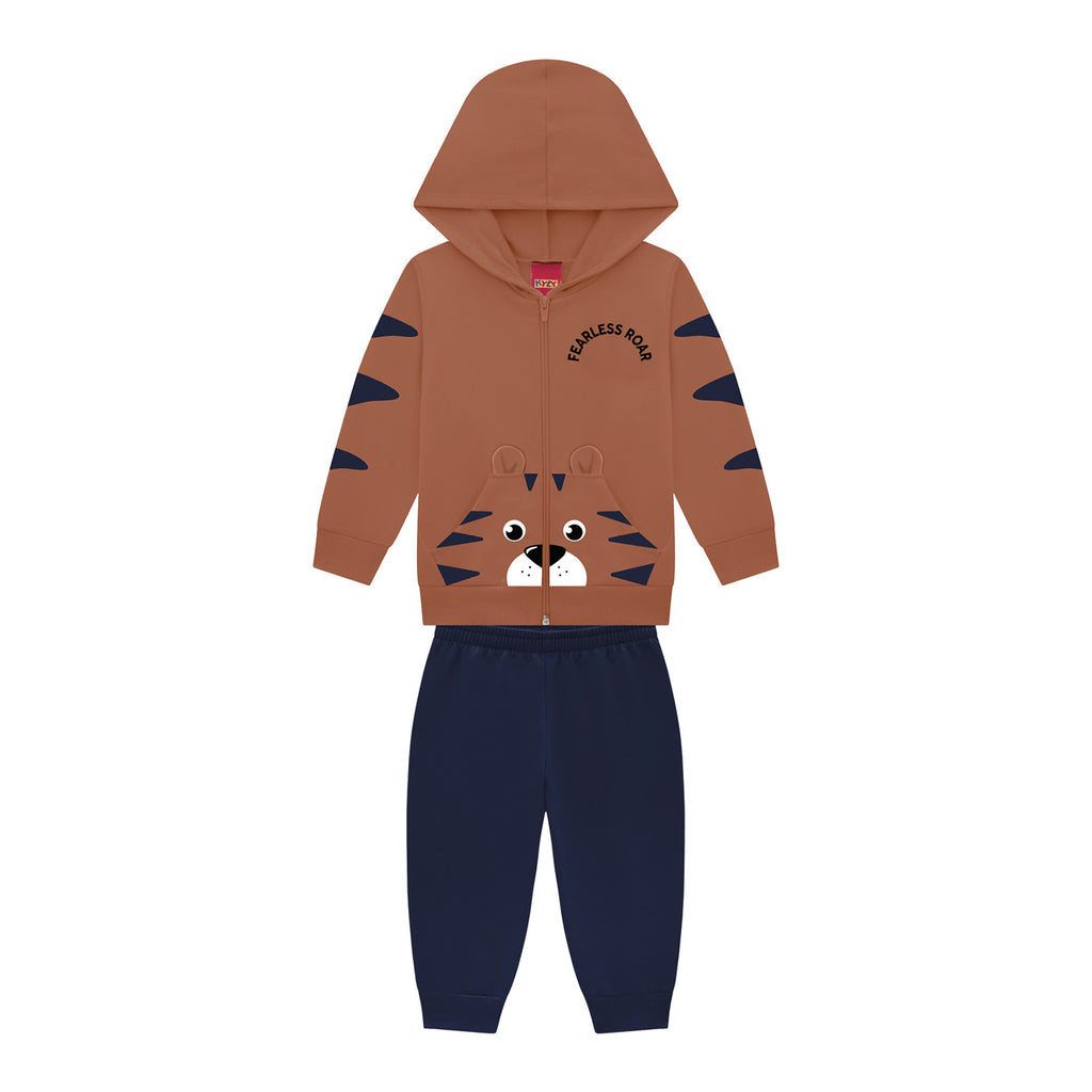 Conjunto Infantil Menino Tigre Moletom Peluciado - Kyly