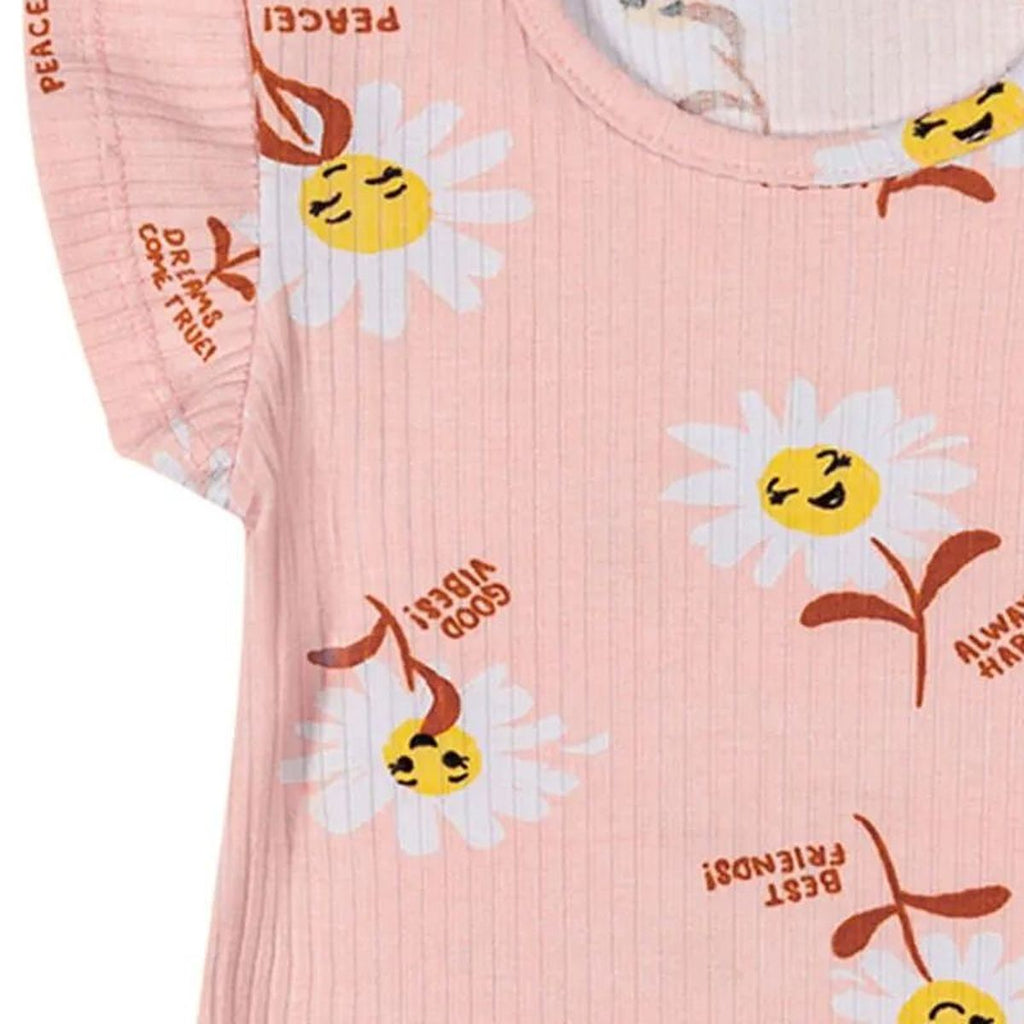 Vestido Canelado Bebê Menina Margaridas - Elian