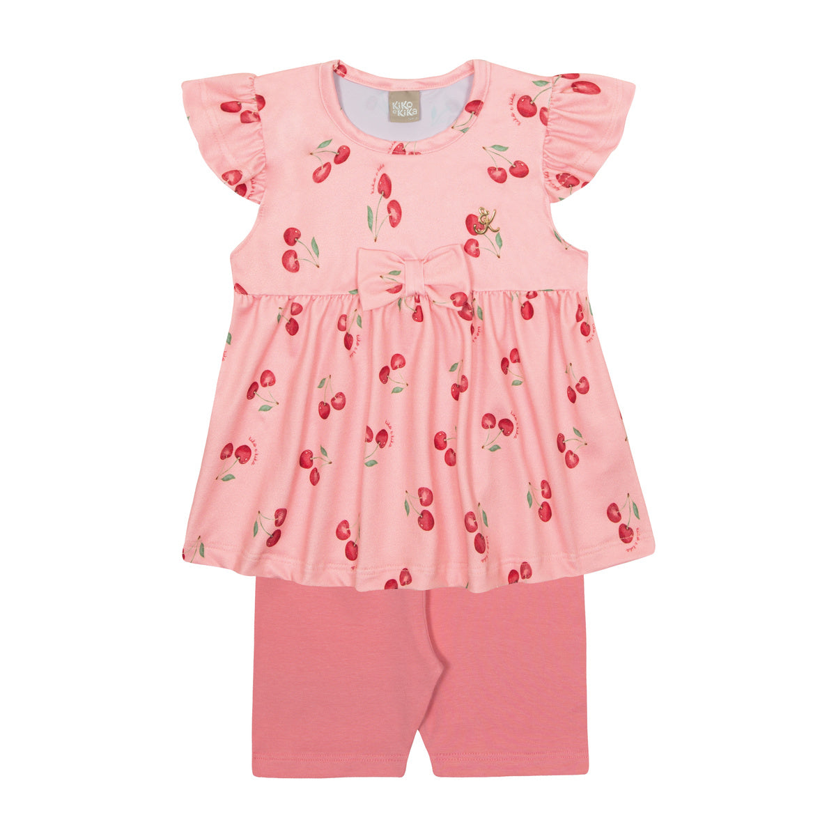 Conjunto Menina Bata e Ciclista em Cotton - Kiko e Kika