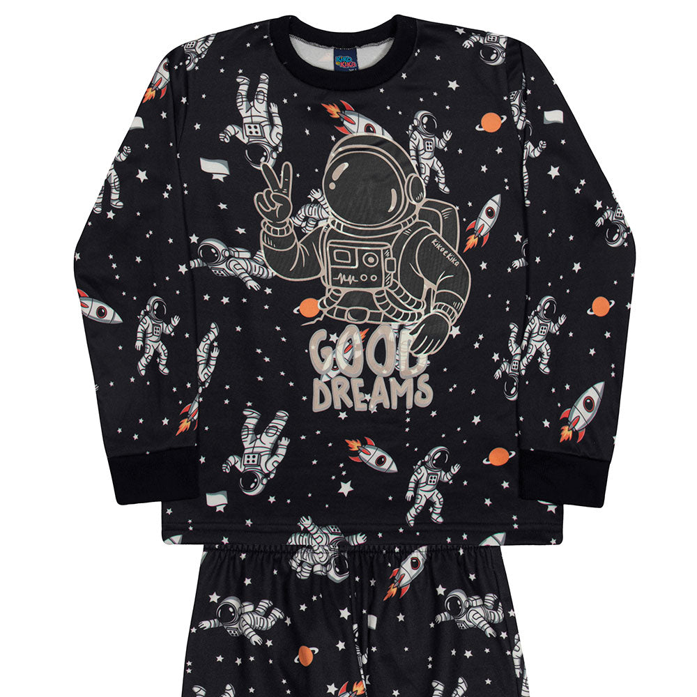 Pijama Infantil Menino Térmico Brilha no Escuro - Kiko e Kika
