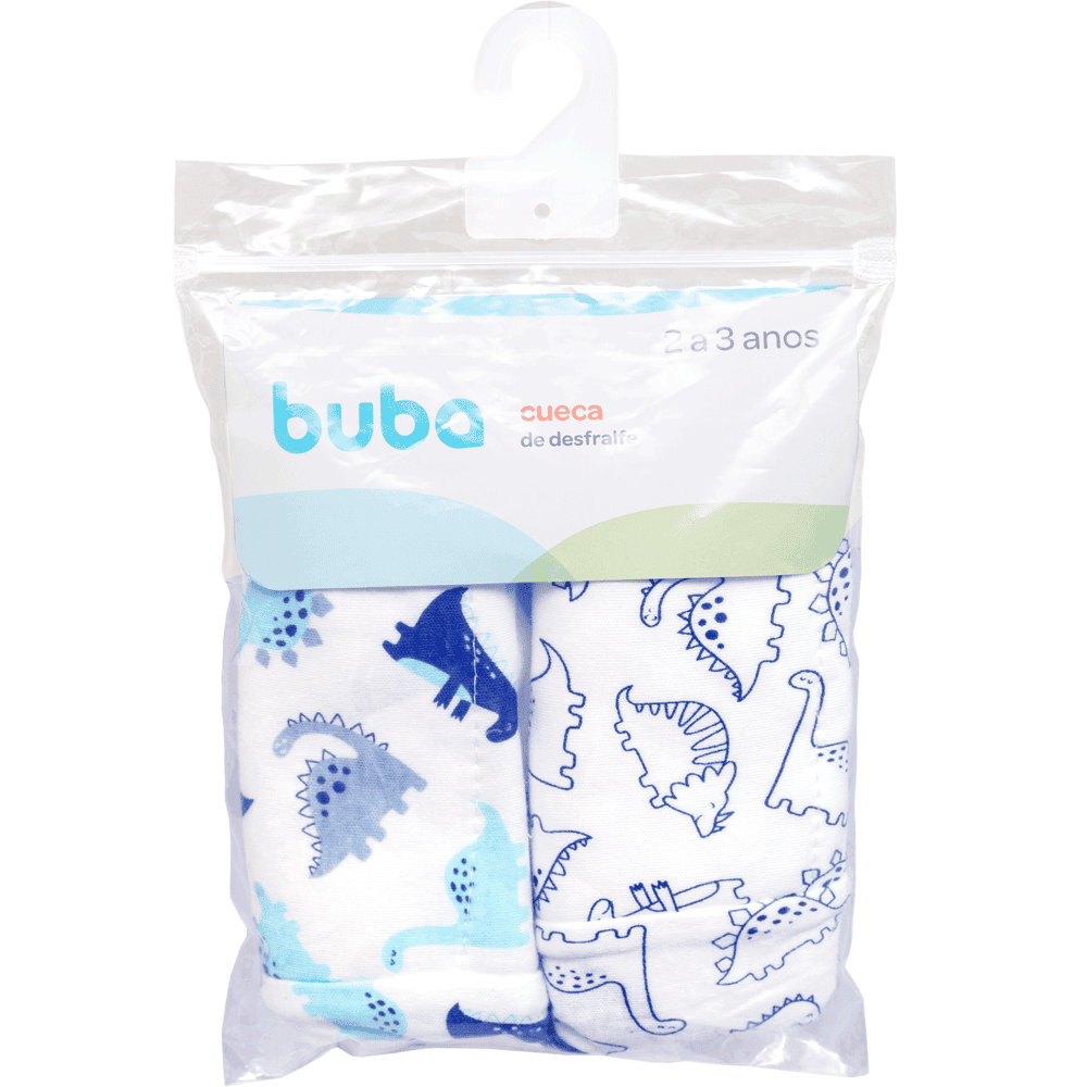Cueca de Desfralde Treinamento Kit C/ 2 UN Dino - Buba
