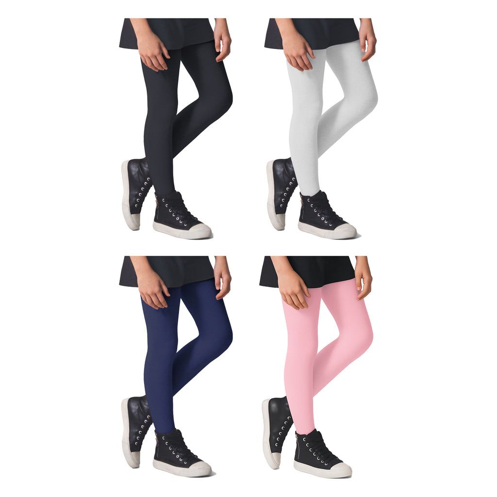 Meia-Calça Fio 80 Infantil Menina Lisa em Algodão - Selene